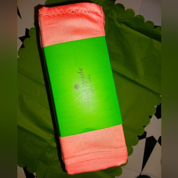 Kate Spade FULL Sheet Set 100% Cotton Sateen Neon Coral - Picture 3 of 11